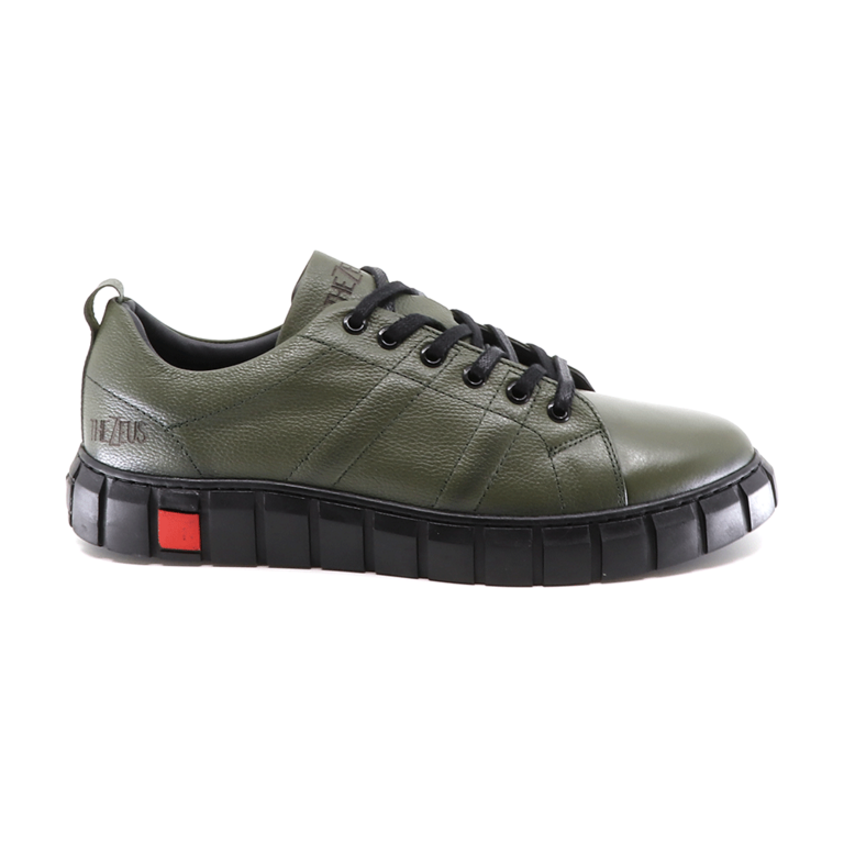 TheZeus men shoes in green leather 2102BP16505V