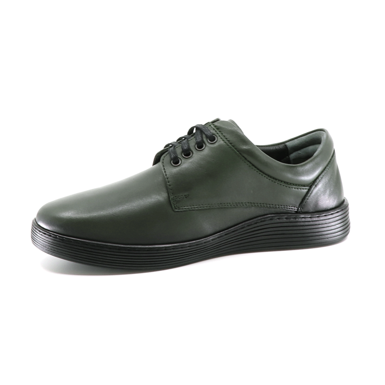 TheZeus men shoes in green leather 2102BP33710V
