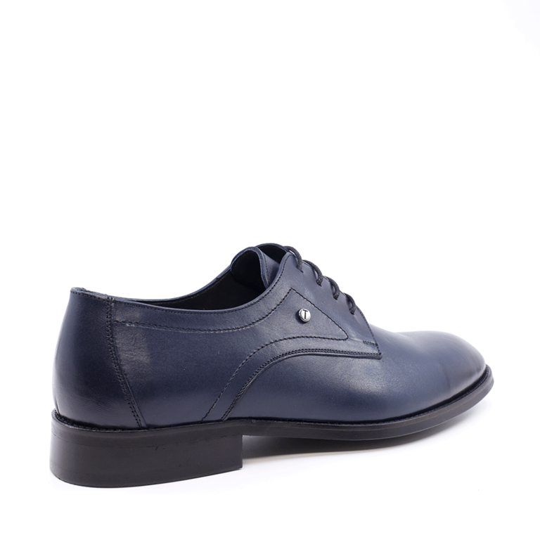 Pantofi derby bărbați TheZeus bleumarin din piele 2105BP26052BL