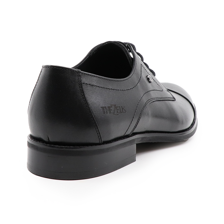 Pantofi derby bărbați TheZeus negri din piele 2105bp26051n