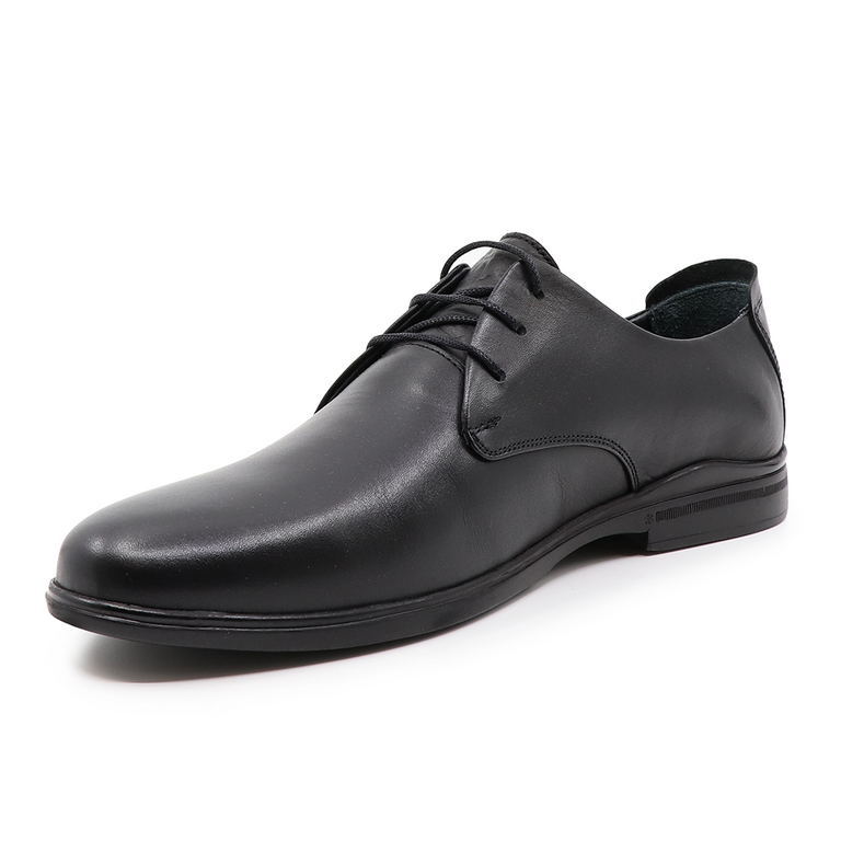 Pantofi derby bărbați TheZeus negri din piele 2105bp77720n 