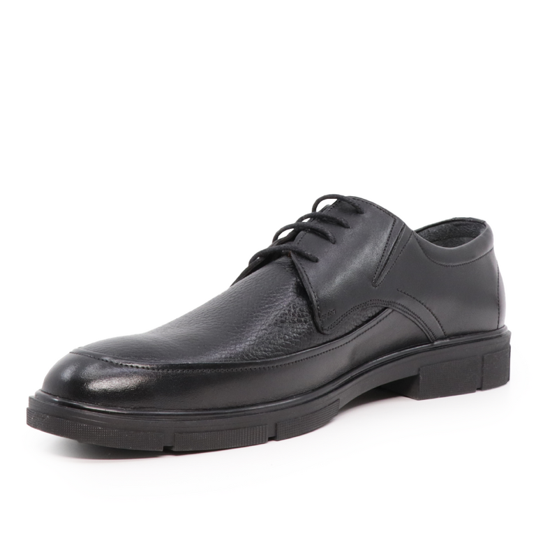 Pantofi derby bărbați TheZeus negri din piele 2104bp26122n