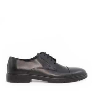 TheZeus men derby shoes in black leather 2104BP26131N
