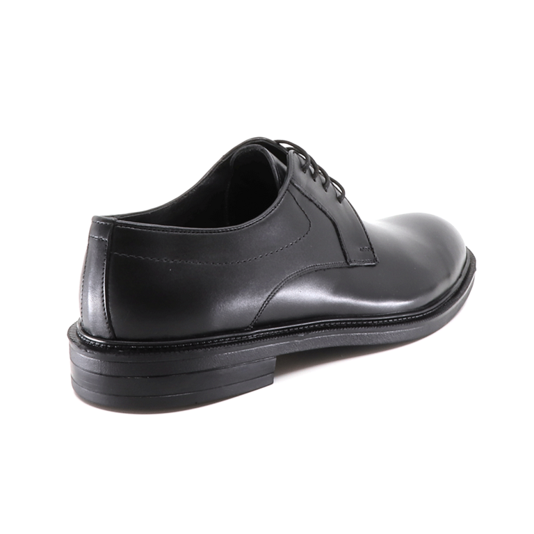 TheZeus men derby shoes in black leather 2102BP26014N