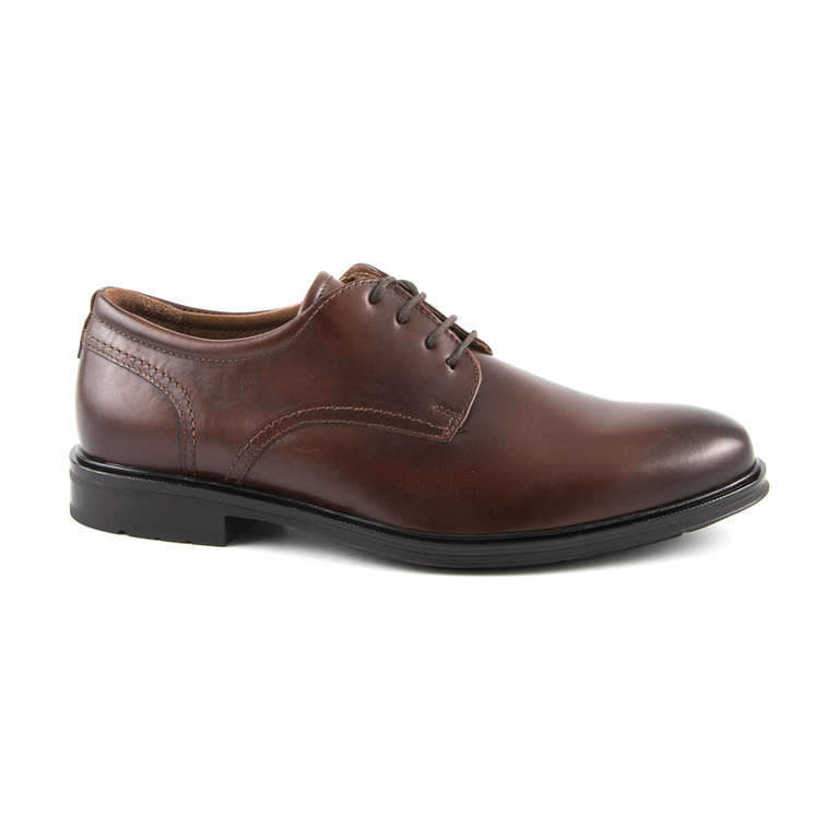 Thezeus men's derby shoes in brown leather 610BP45007M