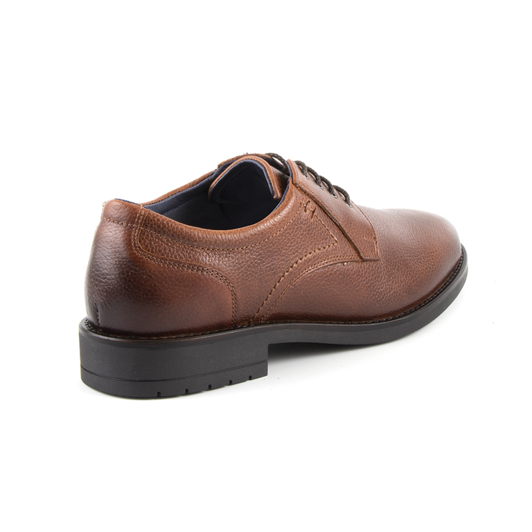 Thezeus men's derby shoes in brown leather 610BP57008M