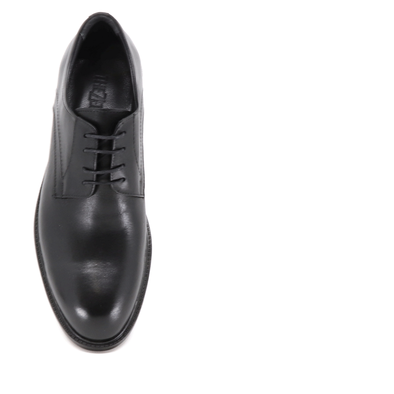 TheZeus men derby shoes in black leather 2102BP91151N
