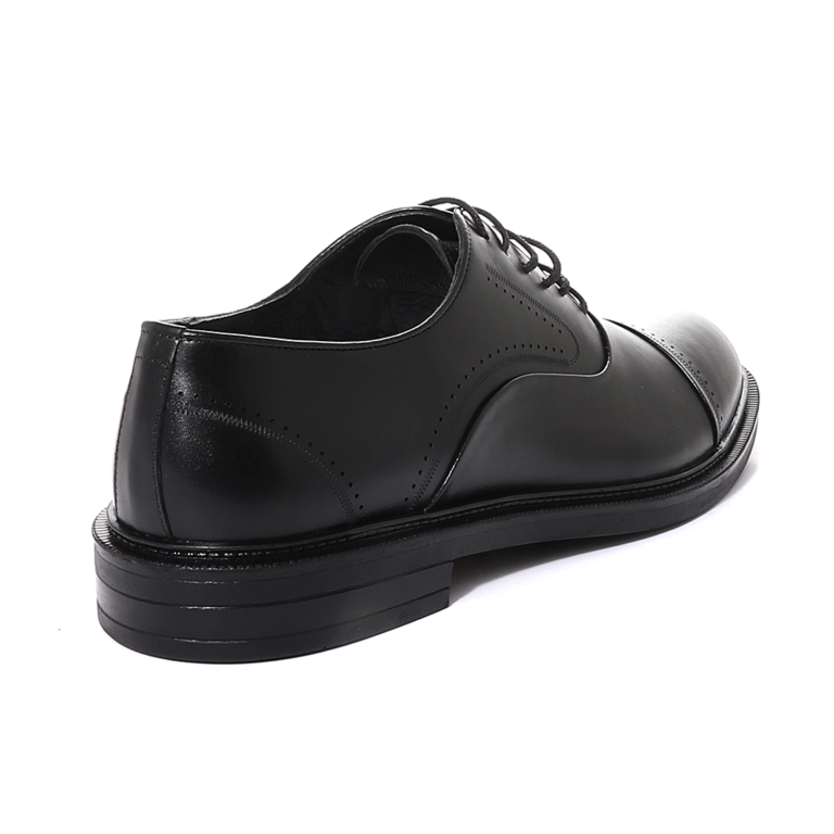 TheZeus men oxford shoes in black leather 2102BP26015N