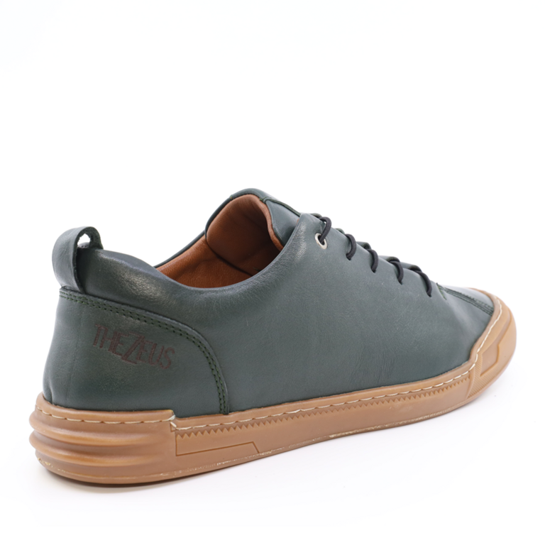 Pantofi sport bărbați TheZeus verzi din piele naturală 2105BP17601V