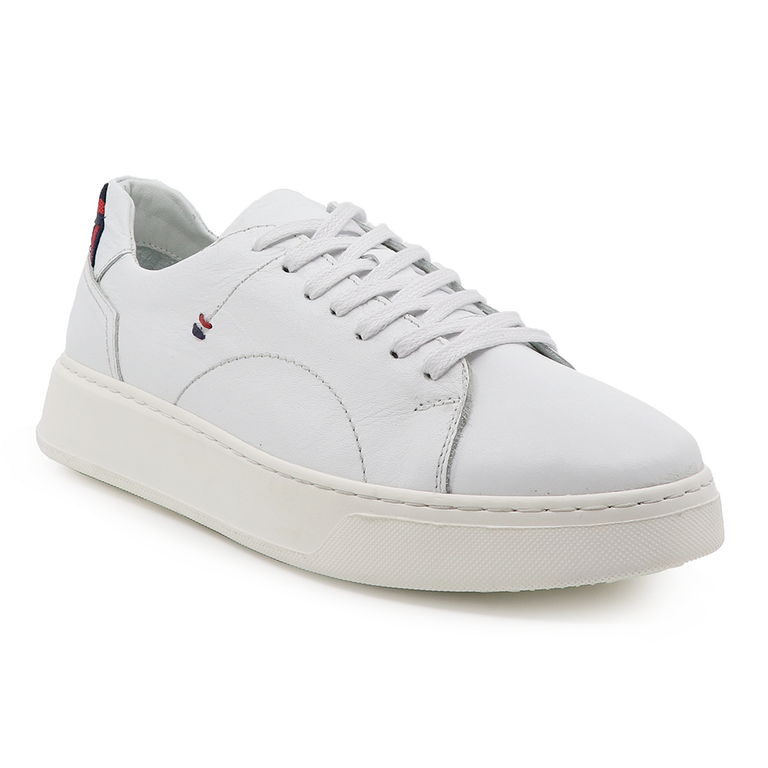 TheZeus men sneakers in white leather 2103BP31100A