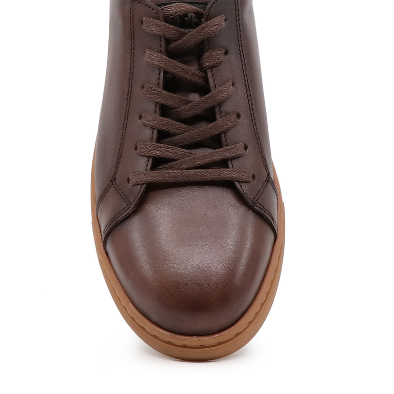 TheZeus men sneakers in brown leather 2103BP52204M