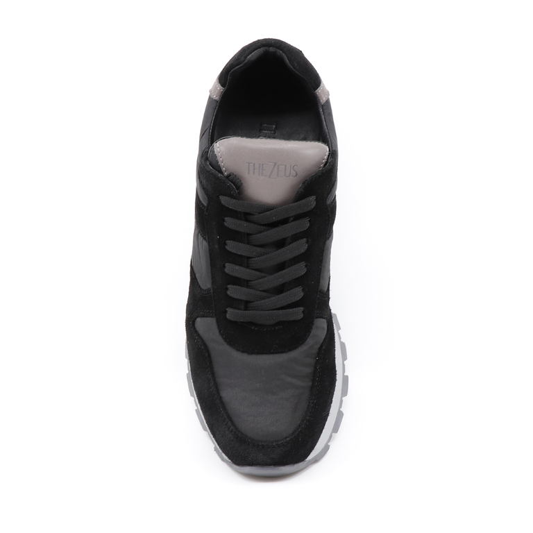 TheZeus men sneakers in black suede leather 3282BP2216VN