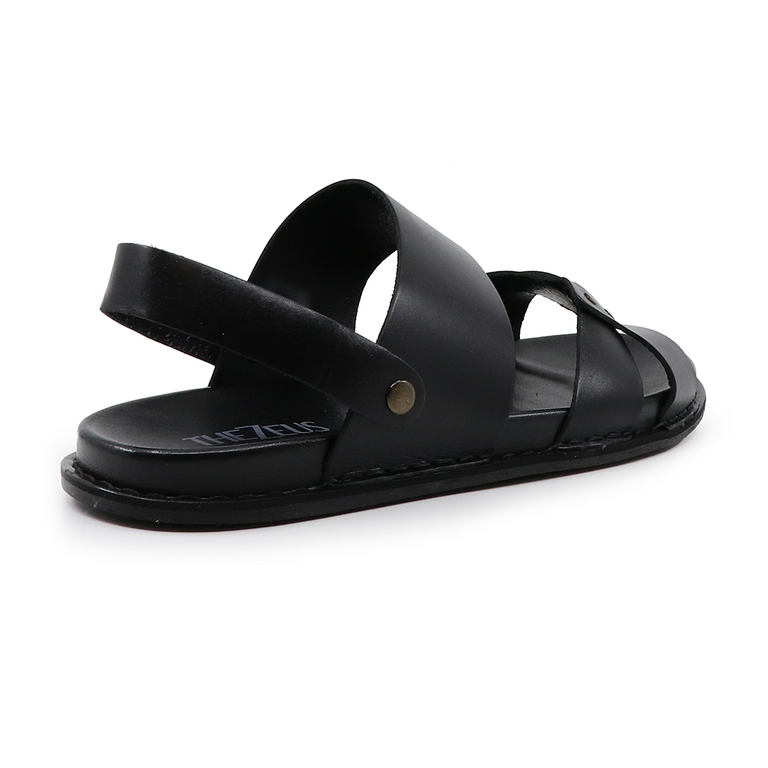 TheZeus men sandals in black leather 2103BS14313N