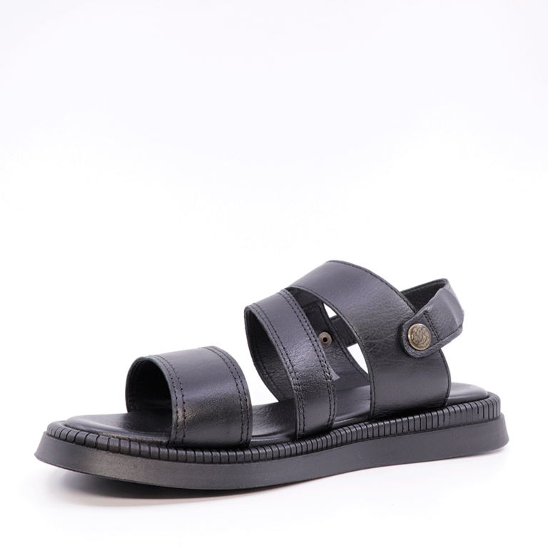 TheZeus men sandals in black genuine leather 2105BS19825N