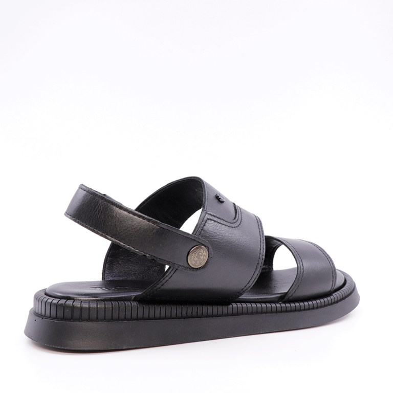 TheZeus men sandals in black genuine leather 2105BS19825N