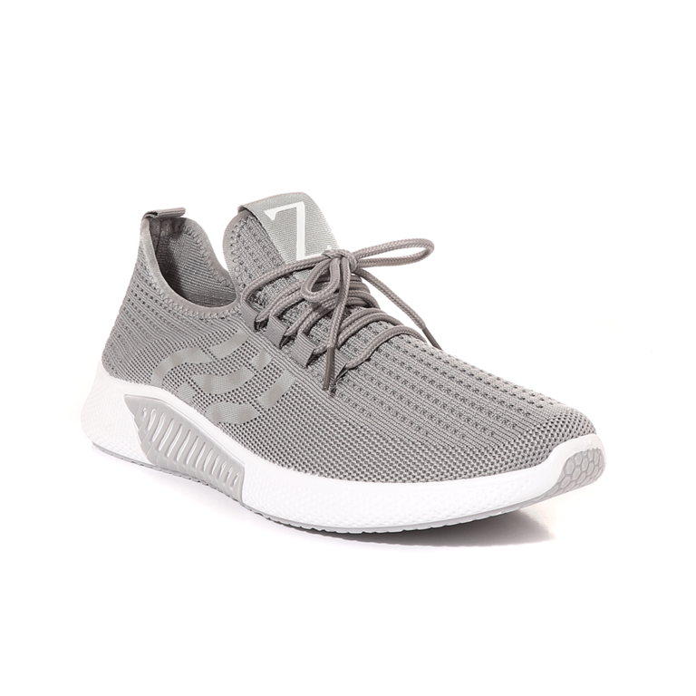 Thezeus knitted men's grey trainers 2541BPS20110GR
