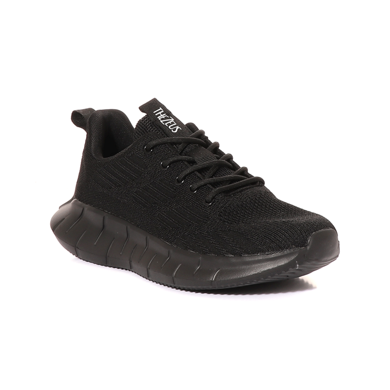 TheZeus Men's black knitted sneakers 3761BPS202077N