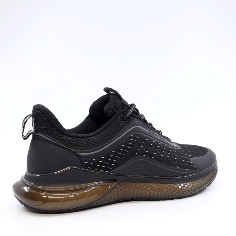 TheZeus men sneakers in black knitted fabric 3765BPS0271N