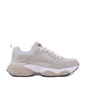 Sneakers femei Thezeus bej din piele întoarsă  și textil 3731DPS1156VBE