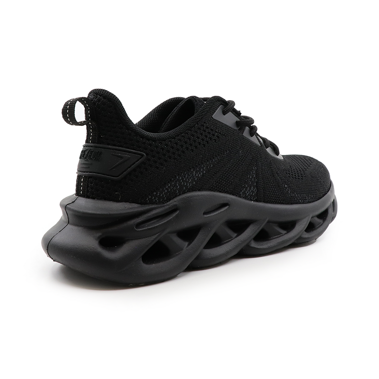 TheZeus women sneakers in black strech fabric 3763DPS906319N