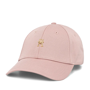 Șapcă femei Tommy Hilfiger roz din bumbac organic 3429DSAP7128RO