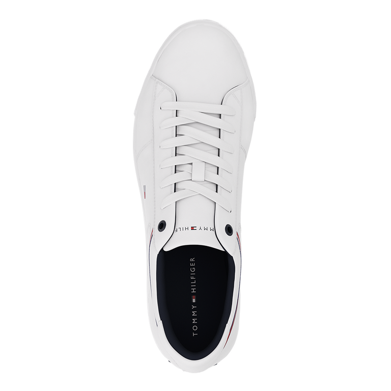 Tommy Hilfiger men sneakers in white genuine leather 3415BP3887A