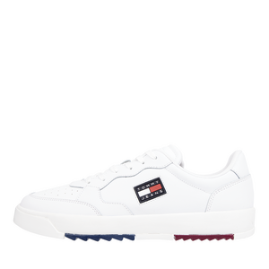 Tommy Hilfiger men sneakers in white genuine leather with logo 3415BP0899A