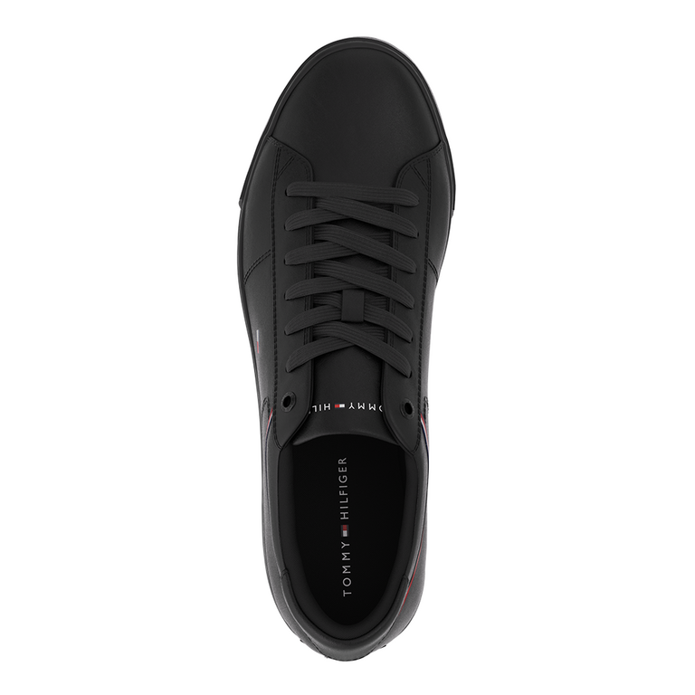 Tommy Hilfiger men sneakers in black genuine leather 3415BP3887N