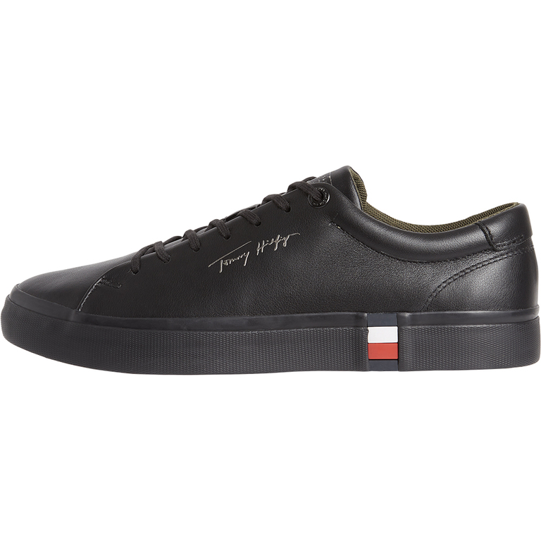 Tommy Hilfiger men sneakers in black leather 3412BP3727N