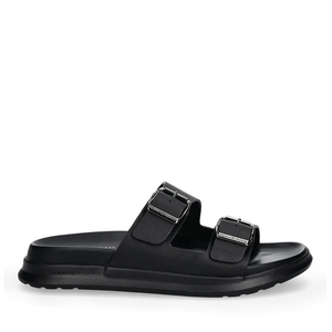  Tommy Hilfiger black leather men's clogs 3419BST5415N