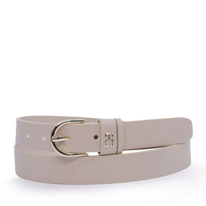 Tommy Hilfiger women's beige leather belt with logo 3427DCU5766BE