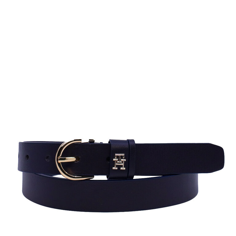 Tommy Hilfiger women's navy blue logo leather belt 3427DCU5766BL