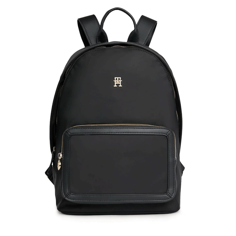 Tommy Hilfiger women's backpack in black partially recycled fabric 3427RUCS5718N
