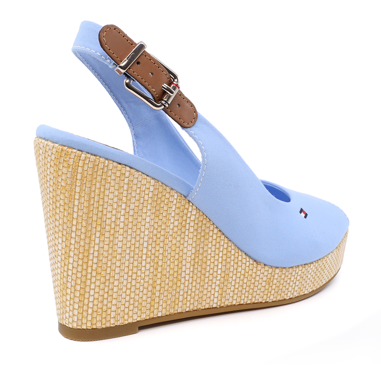 Tommy Hilfiger Tommy Hilfiger women wedge sandals in blue fabric