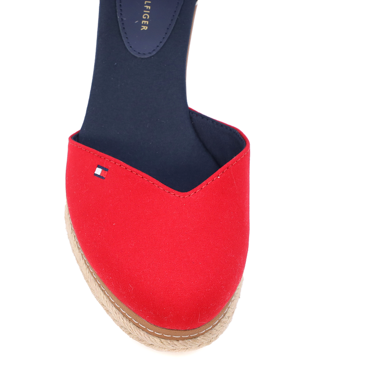 Sandale cu platformă femei Tommy Hilfiger multicolore din textil și piele 3415DS4787TH
