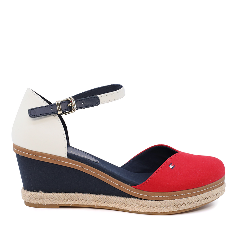 Tommy Hilfiger Tommy Hilfiger women wedge sandals in icon colours genuine leather and fabric 3415DS4787TH, TH women sandals TH women TH tommy hilfiger women sandals - 3415ds4787th - Sandale Tommy Hilfiger -