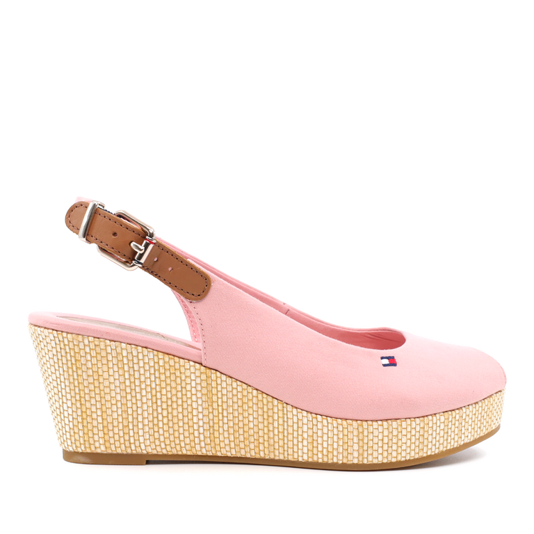 Tommy Hilfiger Tommy Hilfiger women wedge sandals in fabric 3415DS4788RO, pink women sandals pink sandals women pink tommy women sandals - - Sandals Tommy Hilfiger - Women Tommy Hilfiger