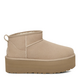 Ghete femei UGG Classic Ultra Mini Platform Chestnut din piele întoarsă 2390dg1135092vco
