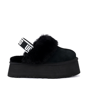 Saboți îmblăniți femei UGG Funkette Black din piele întoarsă 2390dpp1113474vn