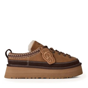 Saboți îmblăniți femei UGG Heritage Lace-up chestnut din piele 2392DPP1180361VCO