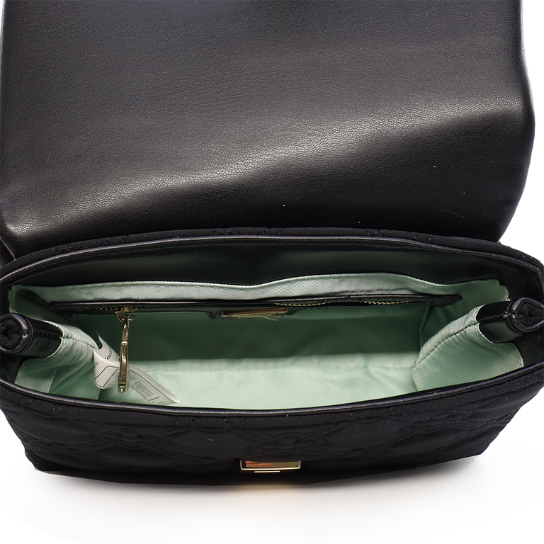 V73 crossbody bag in black faux leather 1855POSSUT04N