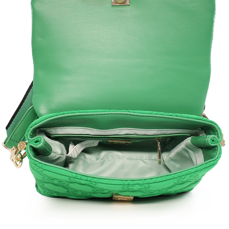 V73 crossbody bag in green faux leather 1855POSSUT04V