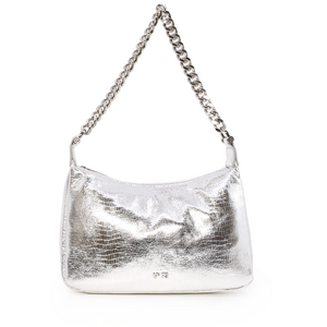 V73 hobo bag in silver faux leather 1855POSSM01MAG