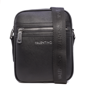 Geantă crossbody bărbați Valentino neagră cu logo matalic 1986BGEA5XQ20N