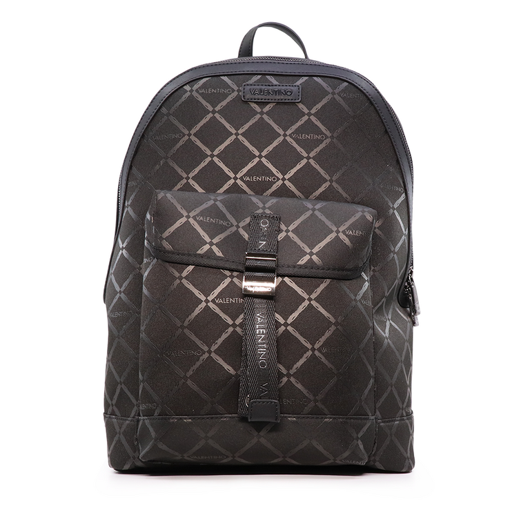 Valentino men backpack in black faux leather 1984RUCS5X602N