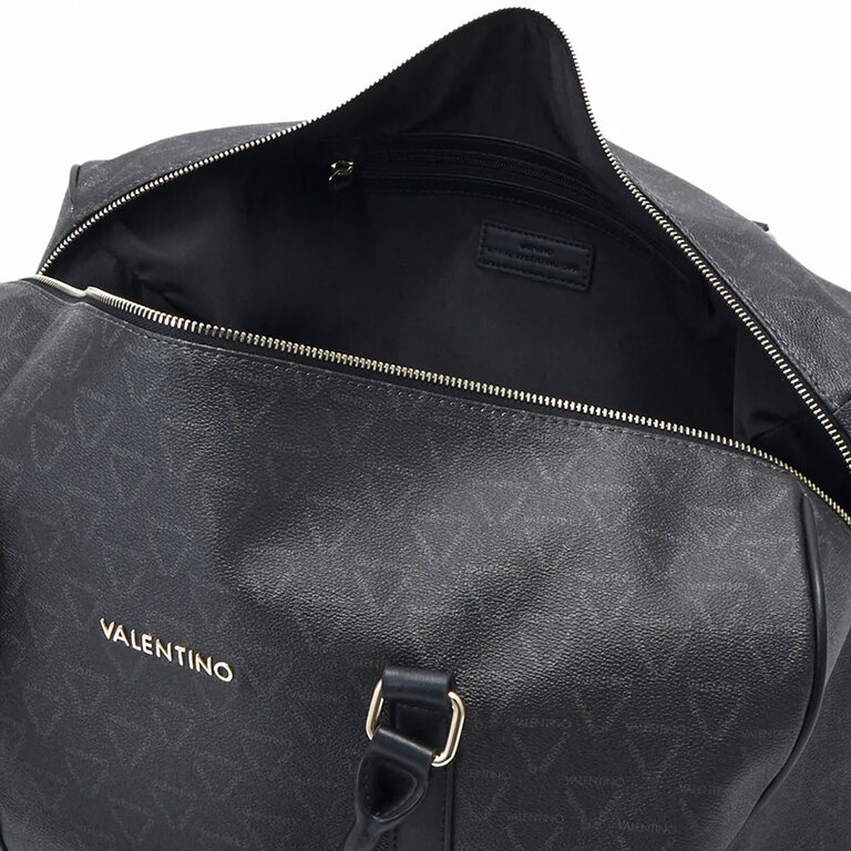 Valentino Liuto black travel bag with logo print 1957DGEA3KG14RN
