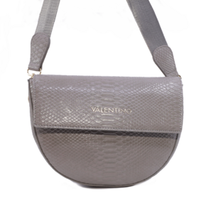 Women's Valentino grey snake-embossed crossbody bag 1956POSS3XJ0PSGR