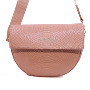 Women's Valentino pink snake-embossed crossbody bag 1956POSS3XJ0PSRO