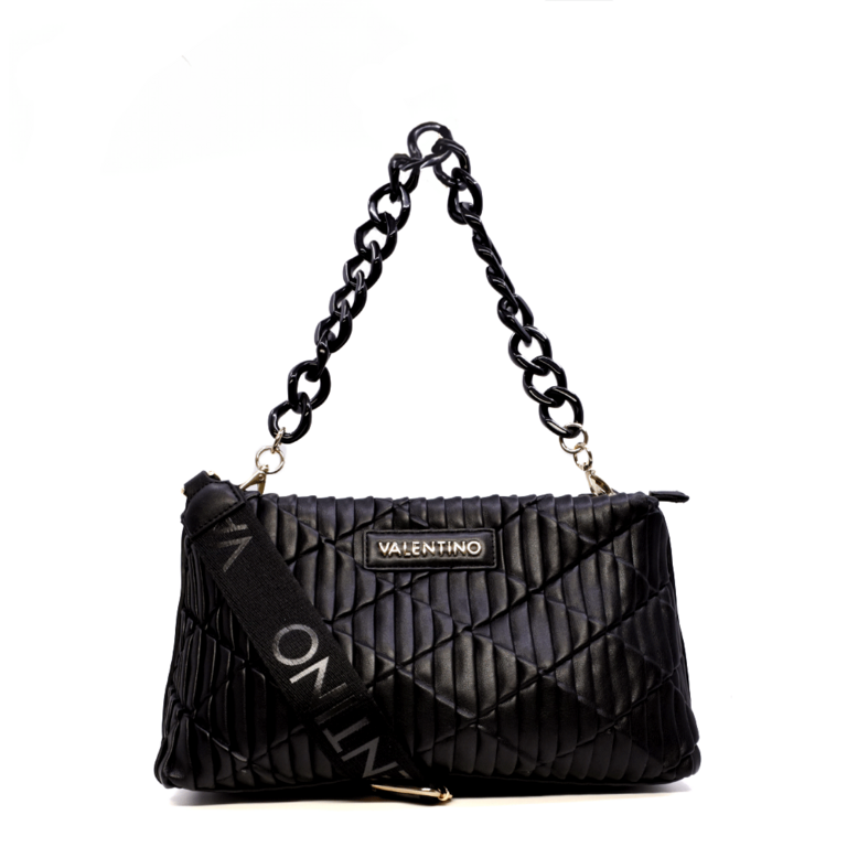 Valentino Clapham Black Synthetic Quilted Look Crossbody Bag 1957POSS7LP02N