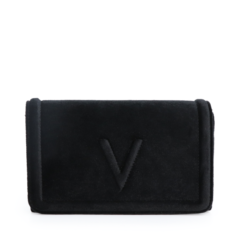 Valentino satchel bag in black velvet 1954POSS6NU02N